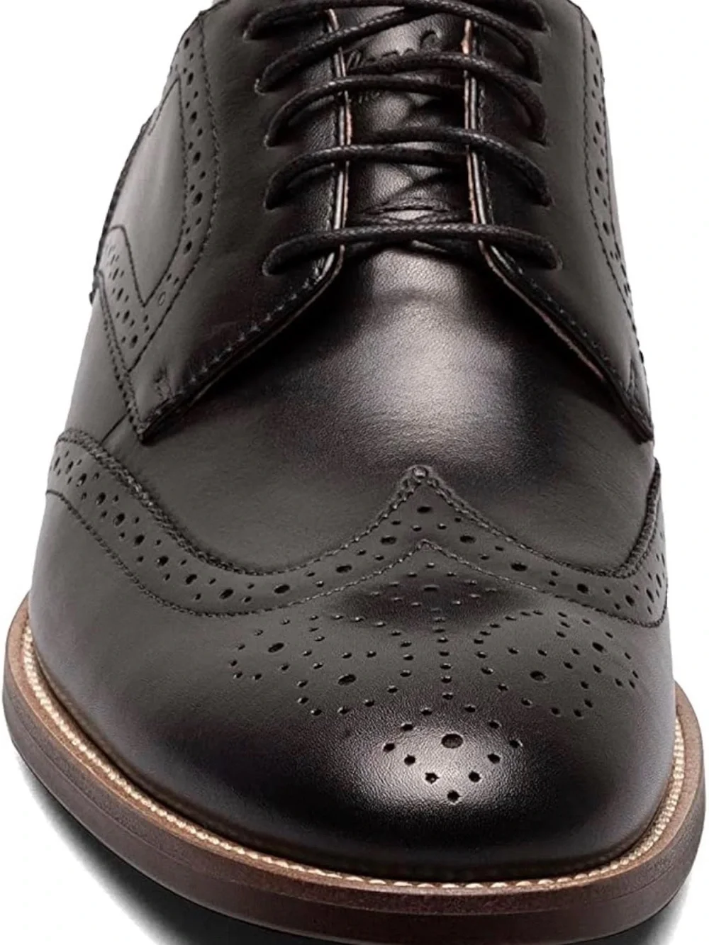 Florsheim Men’s Black Leather Wingtip Brogue Derby Oxfords Sz 8.5 M Dress Shoes